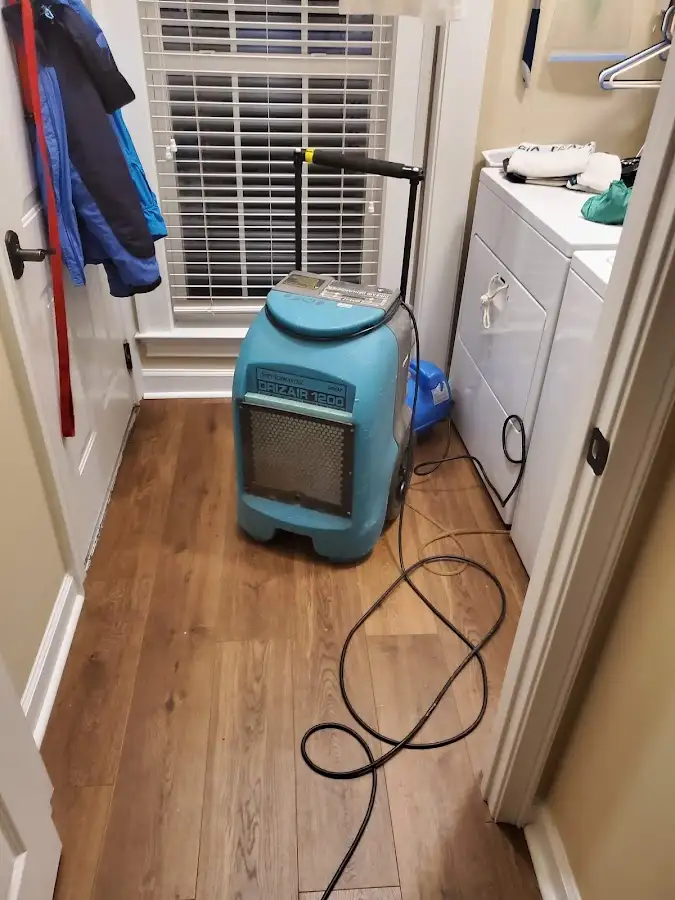 Commercial dehumidifier deployed for Flood Damage Cleanup in Rockton